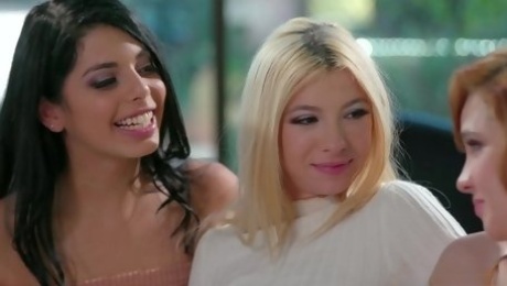 Gina Valentina, Kenzie Reeves and Cadey Mercury like to have threesomes, every once in a while