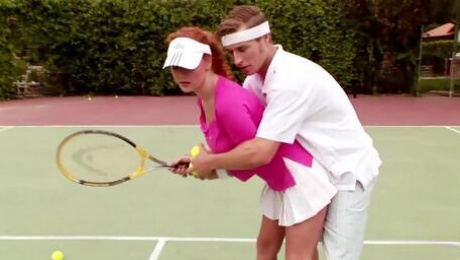 Tennis Practice Sex With The Hot Redhead Audrey Hollander
