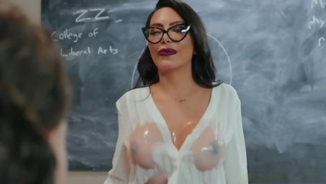 Stunning brunette teacher getting penetrated - Lela Star