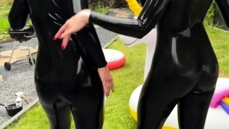 Latex outdoor sex