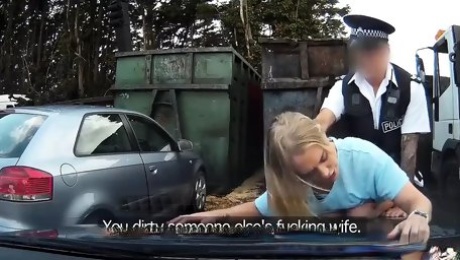 Cute blonde Xena with big sexy ass railed deep by cop