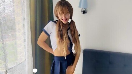 JOI with japanese schoolgirl in russian subtitled 4k