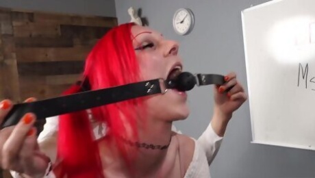 Principal Puts Naughty Tgirl In Her Place BDSM Sex