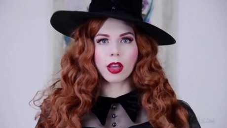 Witchy Redhead Woman in Solo Scene