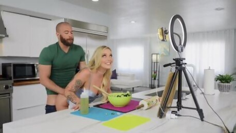Video  Passionate blonde hottie Kali Roses opens her hungry hole for a big dick