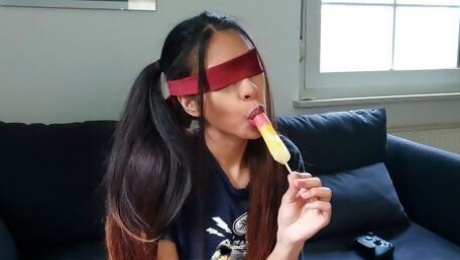 Asian hottie with smoky eyes Kim Rose humped in her lovely poses